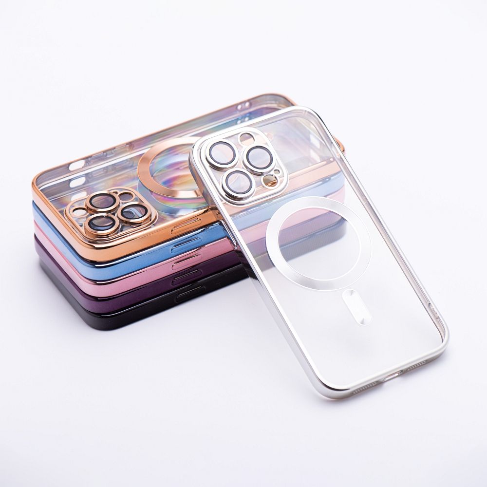 ELECTRO MAG COVER case compatible with MagSafe for SAMSUNG S25 Edge silver