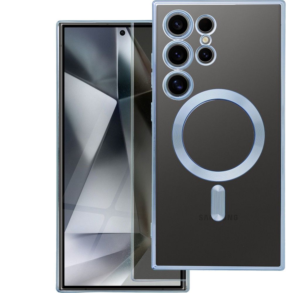 ELECTRO MAG COVER case compatible with MagSafe for SAMSUNG S25 Edge blue