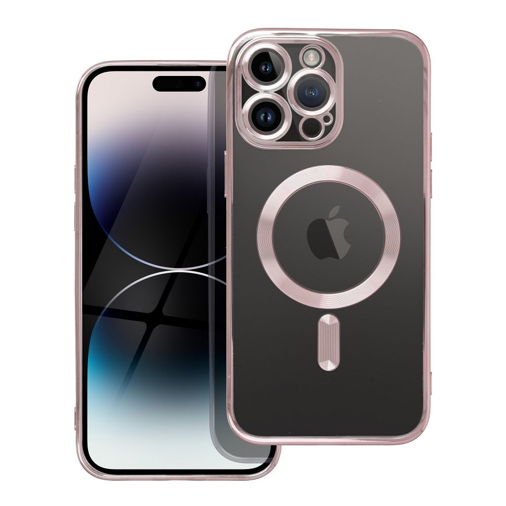 ELECTRO MAG COVER case compatible with MagSafe for IPHONE 16e rose gold