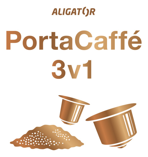 Aligator PortaCaffé 3v1 Přenosný kávovar šedá