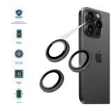 Ochranná skla čoček fotoaparátů FIXED Camera Glass pro Samsung Galaxy Z Flip 7 5G, černá