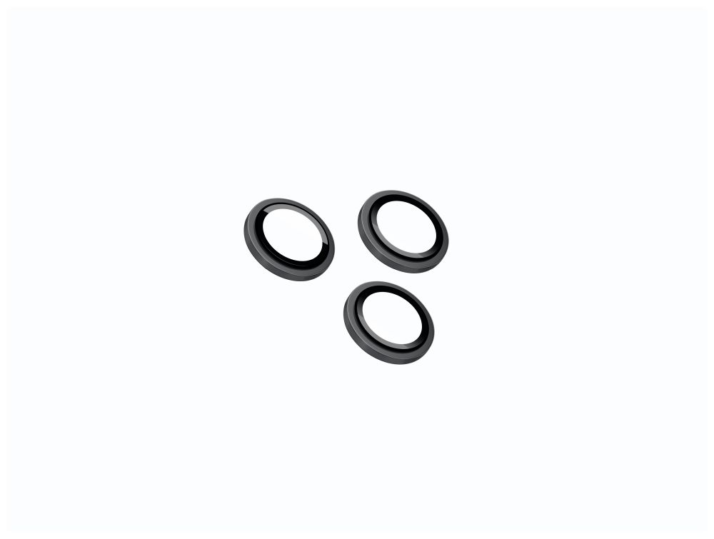 Ochranná skla čoček fotoaparátů FIXED Camera Glass pro Samsung Galaxy Z Flip 7 5G, černá