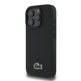 Lacoste Iconic Petit Pique Woven Logo MagSafe Zadní Kryt pro iPhone 16 Pro Black + USB-C/USB-C Datový Kabel 