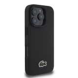 Lacoste Iconic Petit Pique Woven Logo MagSafe Zadní Kryt pro iPhone 16 Pro Black + USB-C/USB-C Datový Kabel 