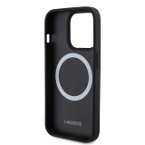 Lacoste Iconic Petit Pique Woven Logo MagSafe Zadní Kryt pro iPhone 15 Pro Black + USB-C/USB-C Datový Kabel