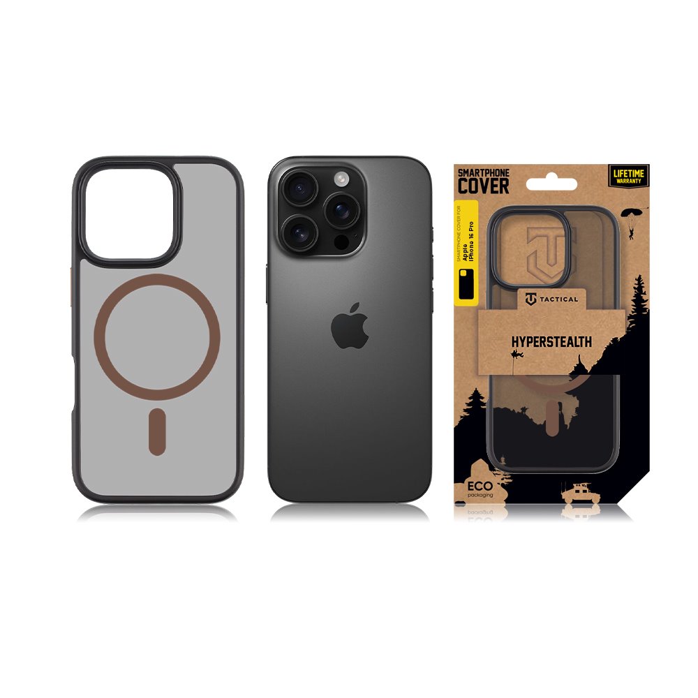 Tactical MagForce Hyperstealth 2.0 Kryt pro iPhone 16 Pro Black/Moucha Moose