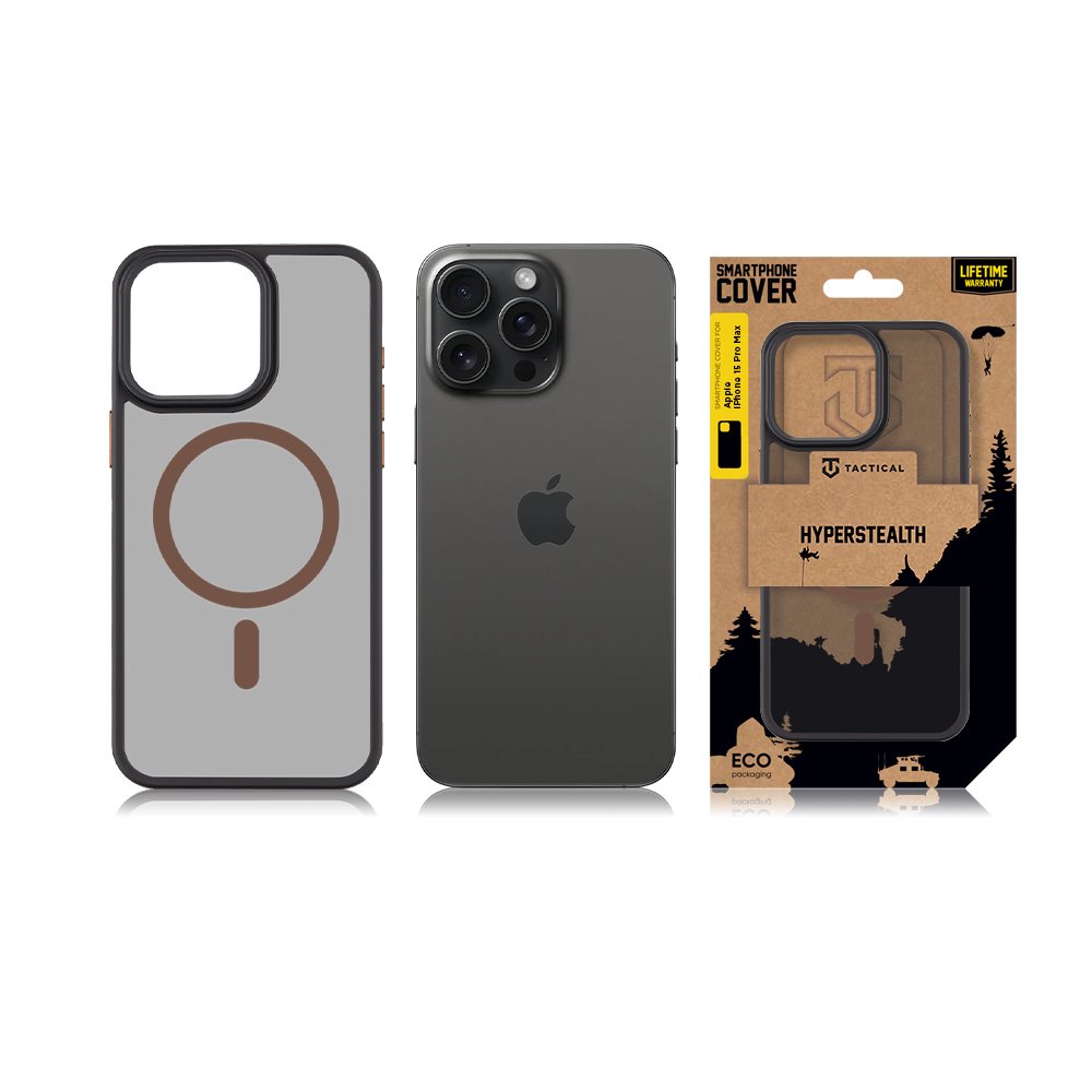 Tactical MagForce Hyperstealth 2.0 Kryt pro iPhone 15 Pro Max Black/Moucha Moose