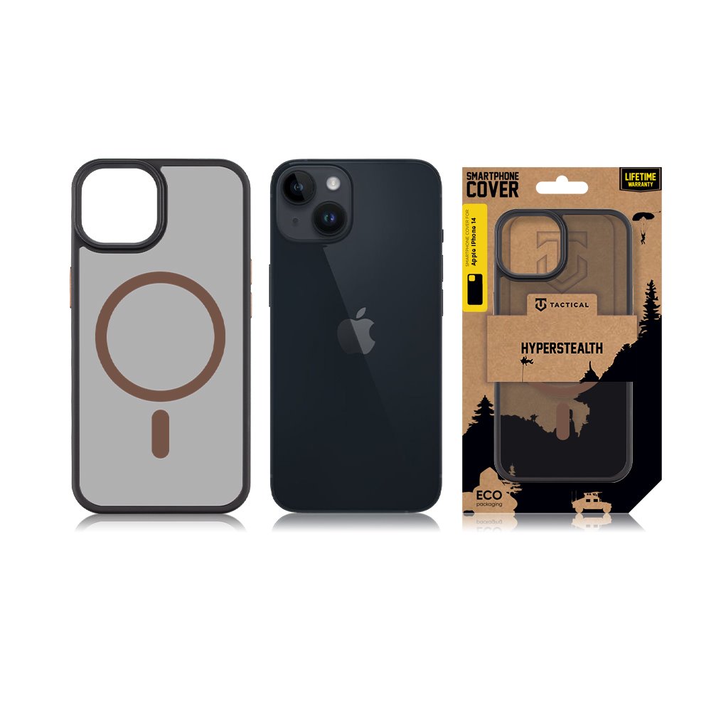 Zadní kryt Tactical MagForce Hyperstealth 2.0 pro Apple iPhone 14, černá-hnědá