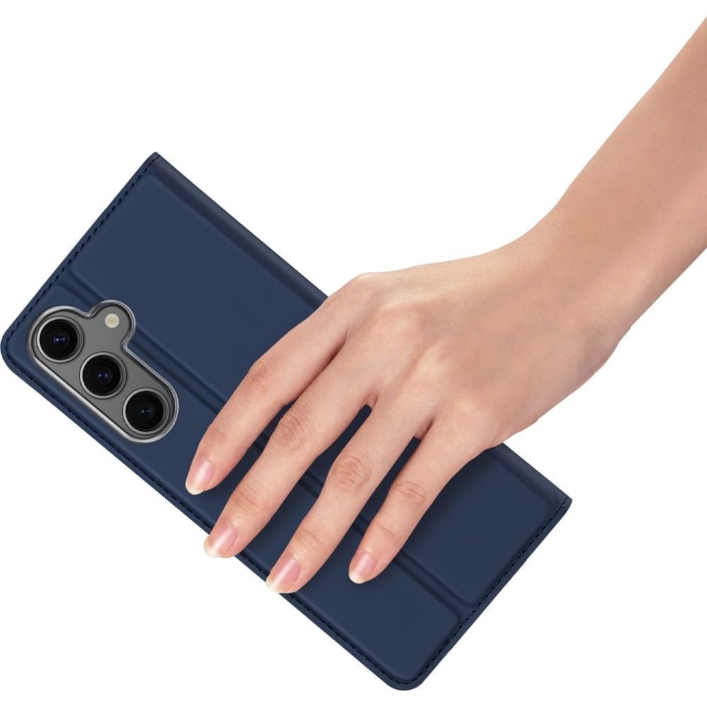 Flipové pouzdro DUX DUCIS wallet case SKIN PRO pro Samsung Galaxy S25, modrá