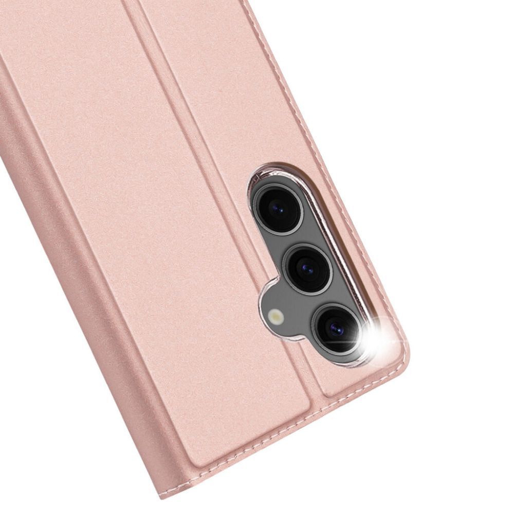 Flipové pouzdro DUX DUCIS wallet case SKIN PRO pro Samsung Galaxy S24 FE, růžová
