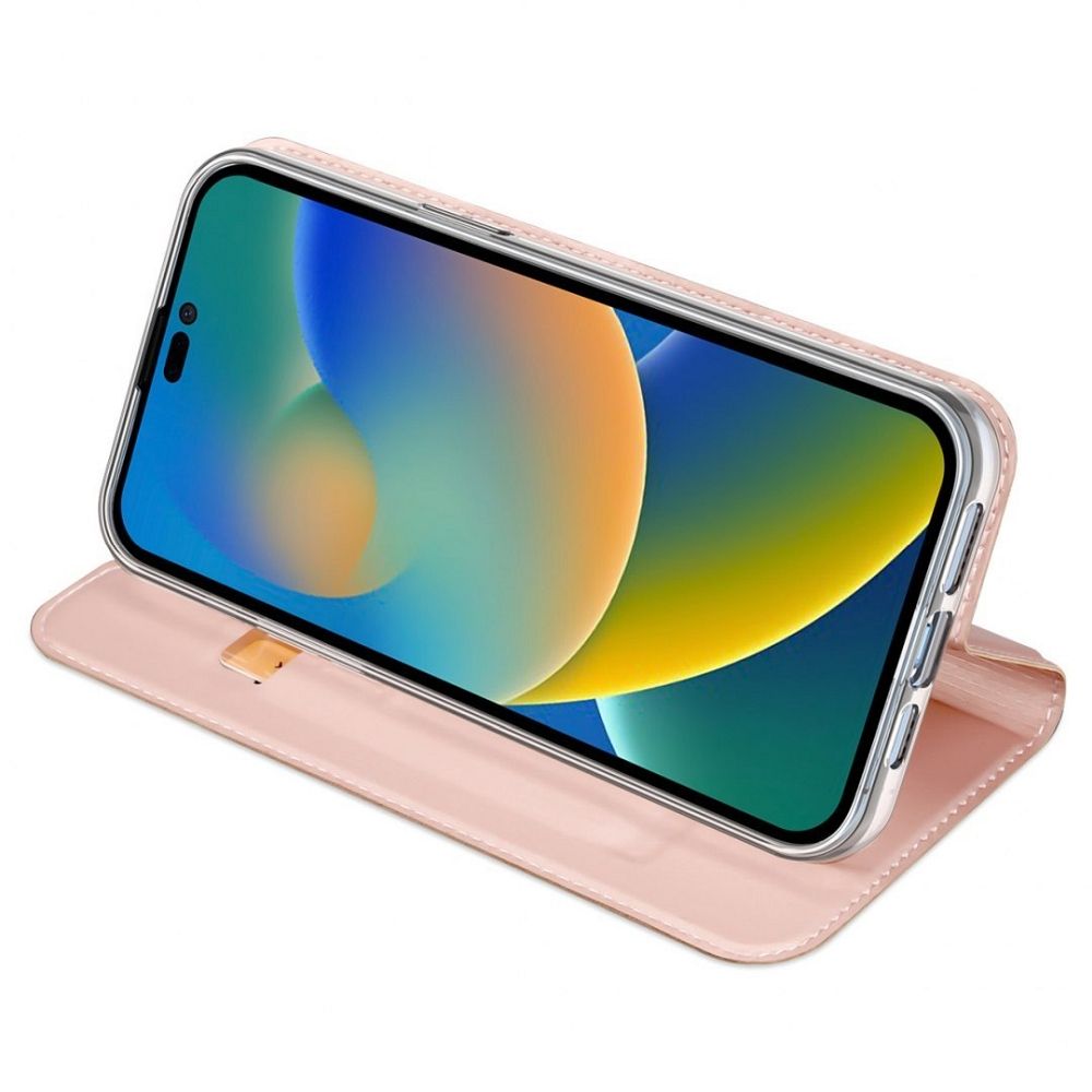 DUX DUCIS wallet case SKIN PRO for IPHONE 14 Pro Max rose