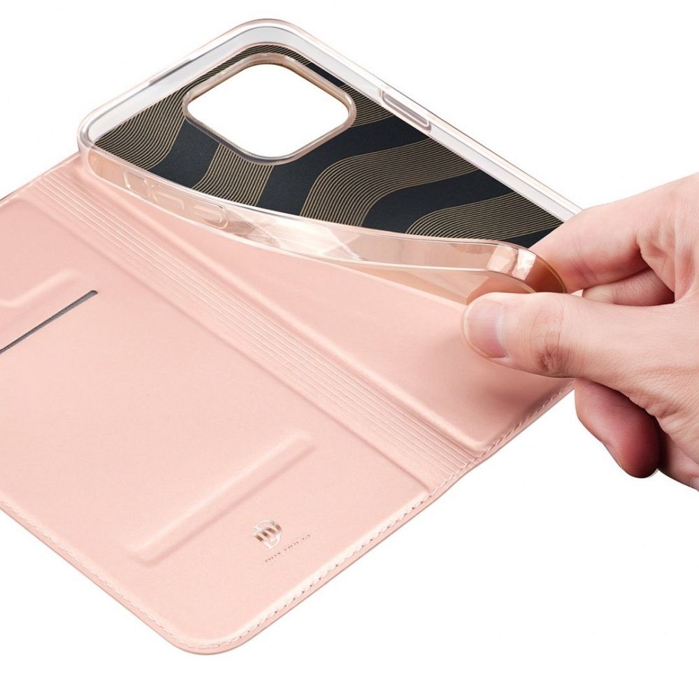 DUX DUCIS wallet case SKIN PRO for IPHONE 14 Pro rose