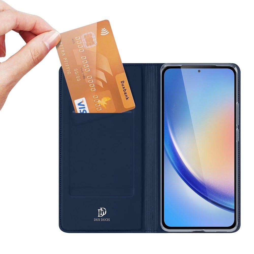 DUX DUCIS wallet case SKIN PRO for SAMSUNG A35 blue