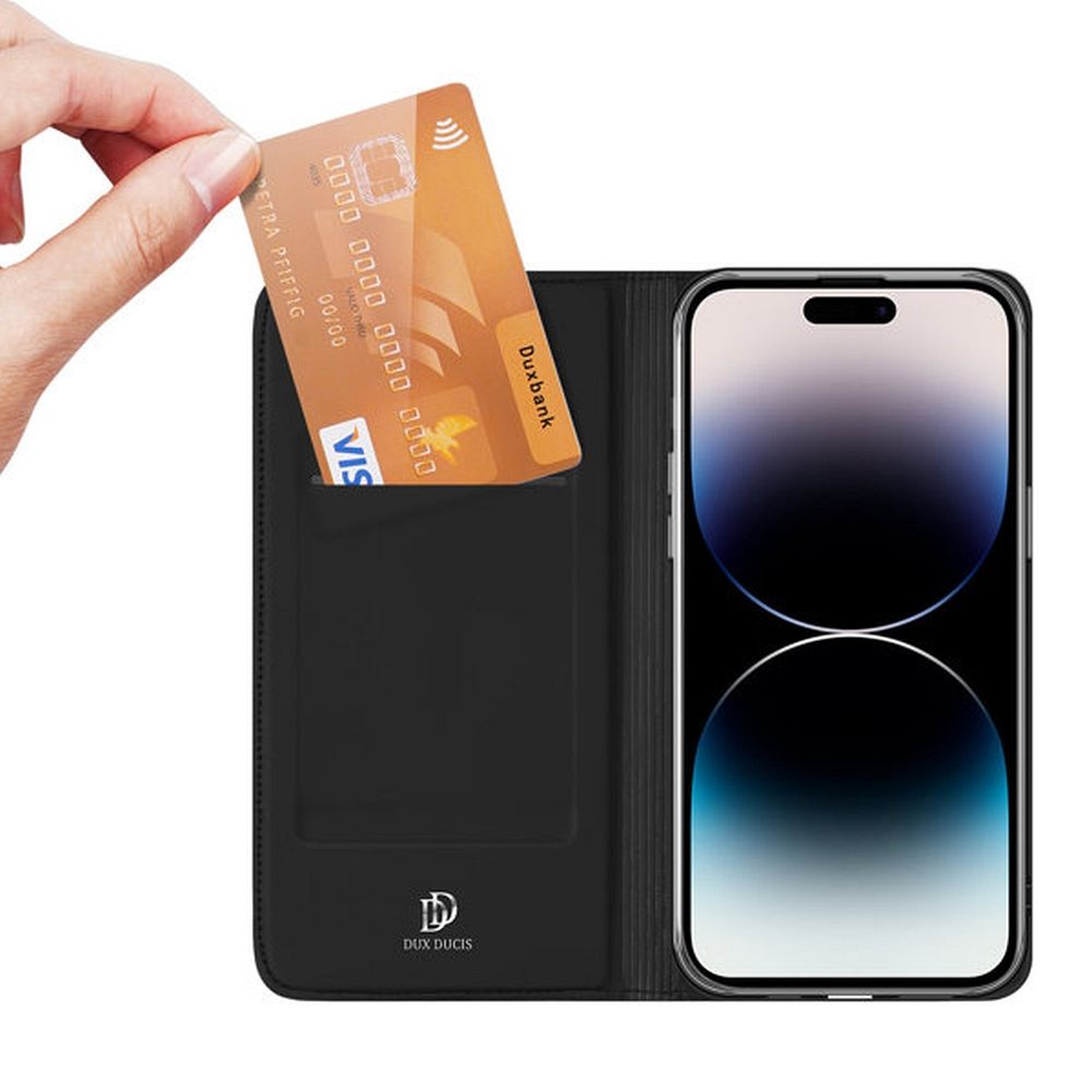 DUX DUCIS wallet case SKIN PRO for IPHONE 15 Pro Max black