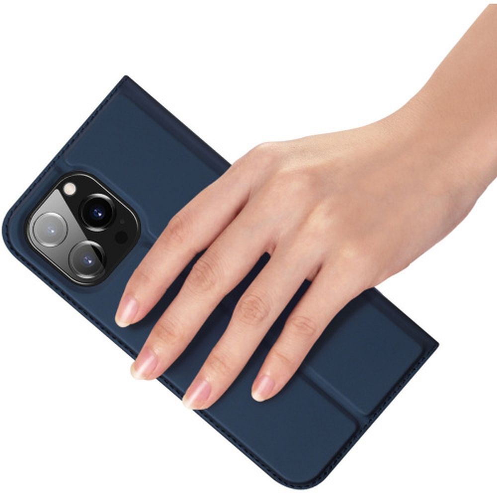 DUX DUCIS wallet case SKIN PRO for IPHONE 15 Pro blue