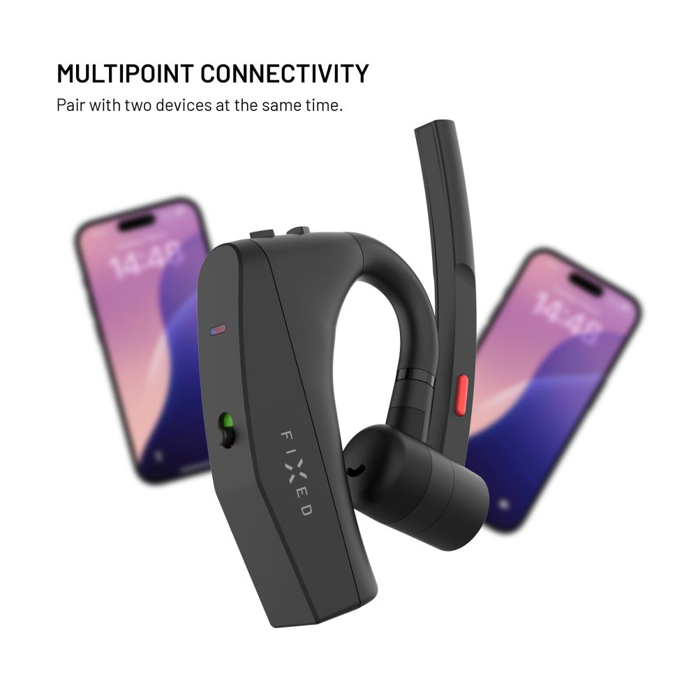 Bluetooth headset FIXED Talk Pro s ENC a otevřenou konstrukcí, černý