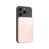 Powerbanka FIXED MagZen 5 Crystal s bezdrátovým nabíjením se standardem Qi2 a podporou MagSafe, 5 000 mAh, růžová