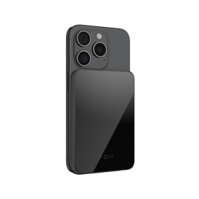 Powerbanka FIXED MagZen 5 Crystal s bezdrátovým nabíjením se standardem Qi2 a podporou MagSafe, 5 000 mAh, černá