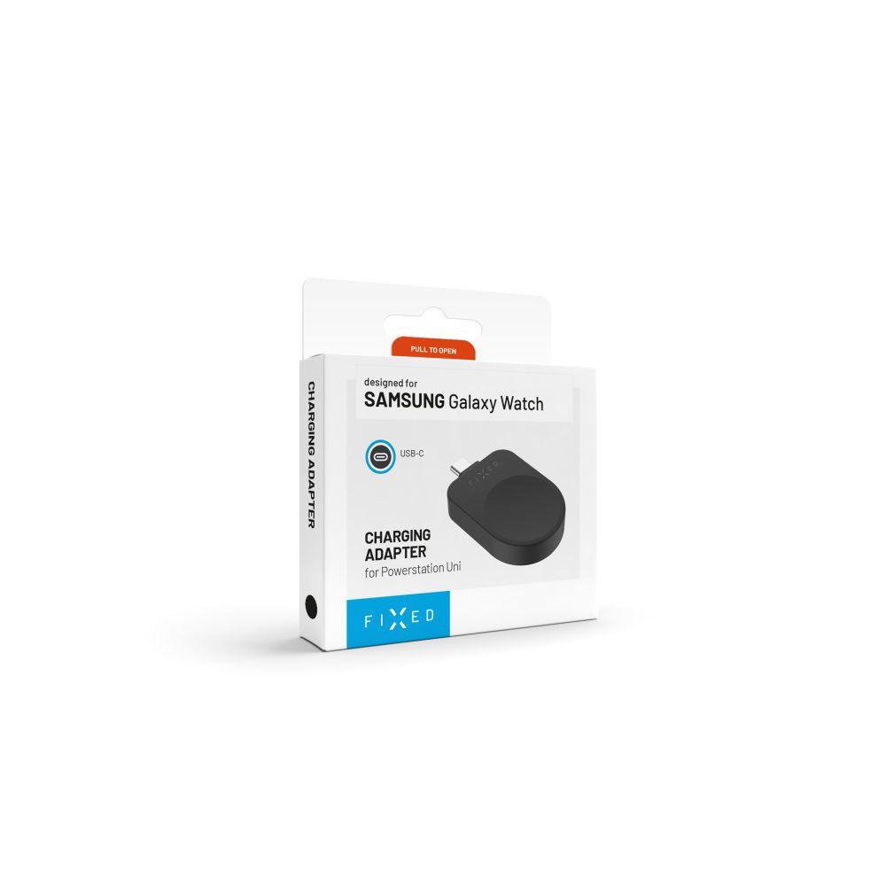 Nabíjecí USB-C adaptér FIXED pro Samsung Galaxy Watch kompatibilní s Powerstation Uni, černý