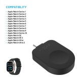 Nabíjecí USB-C adaptér FIXED pro Apple Watch kompatibilní s Powerstation Uni, černý