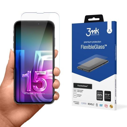 Tvrzené sklo 3mk FlexibleGlass pro Apple iPhone 15 Pro