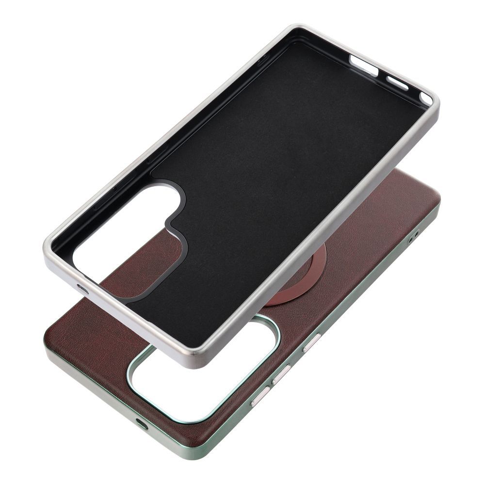 GENTLEMAN MAG COVER Case compatible with MagSafe for SAMSUNG A17 brown