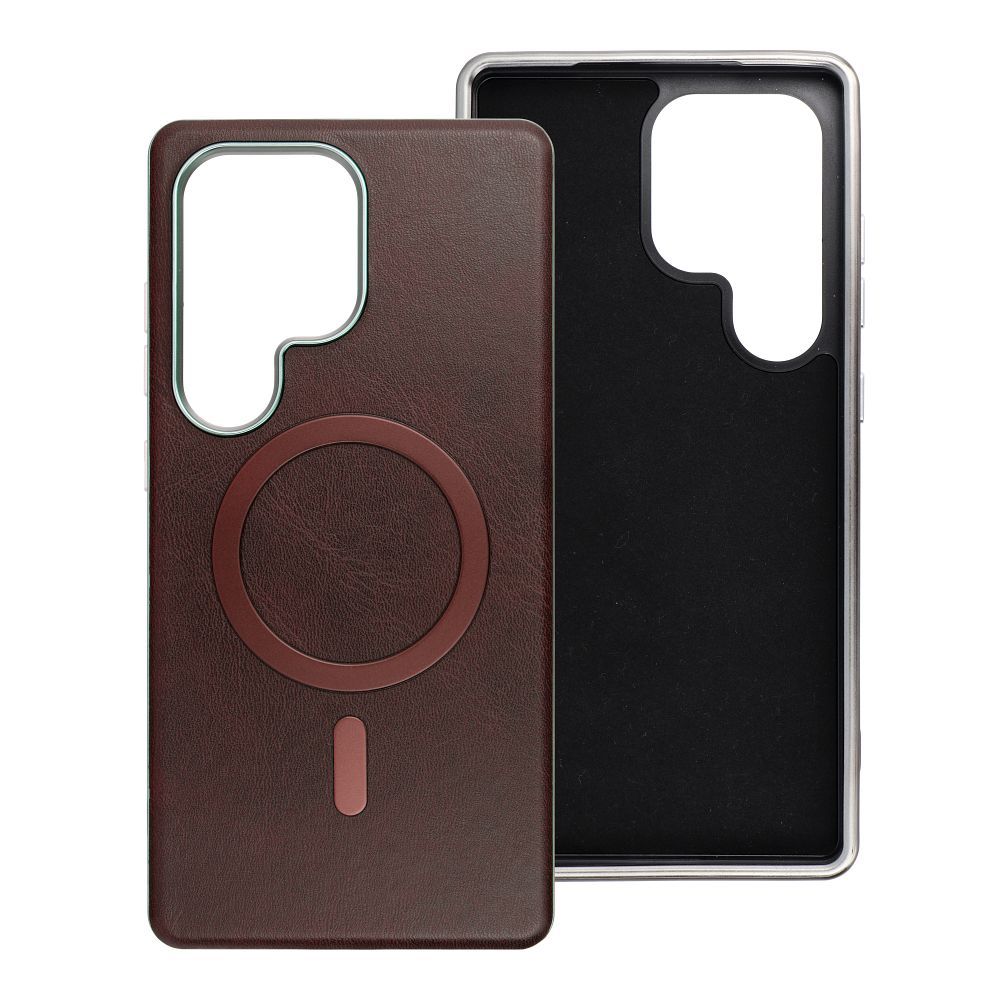 GENTLEMAN MAG COVER Case compatible with MagSafe for SAMSUNG A17 brown