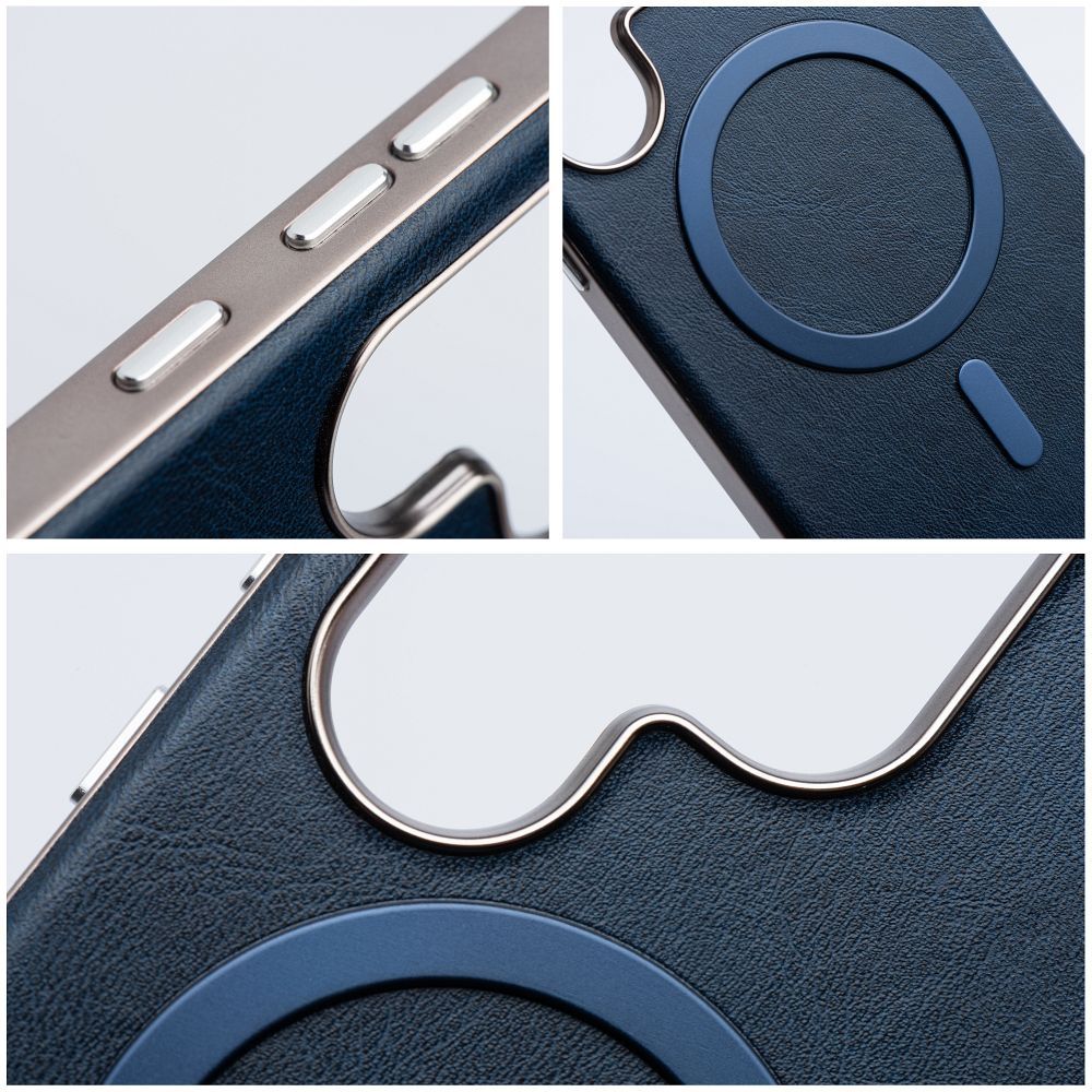 GENTLEMAN MAG COVER Case compatible with MagSafe for IPHONE 16 navy blue