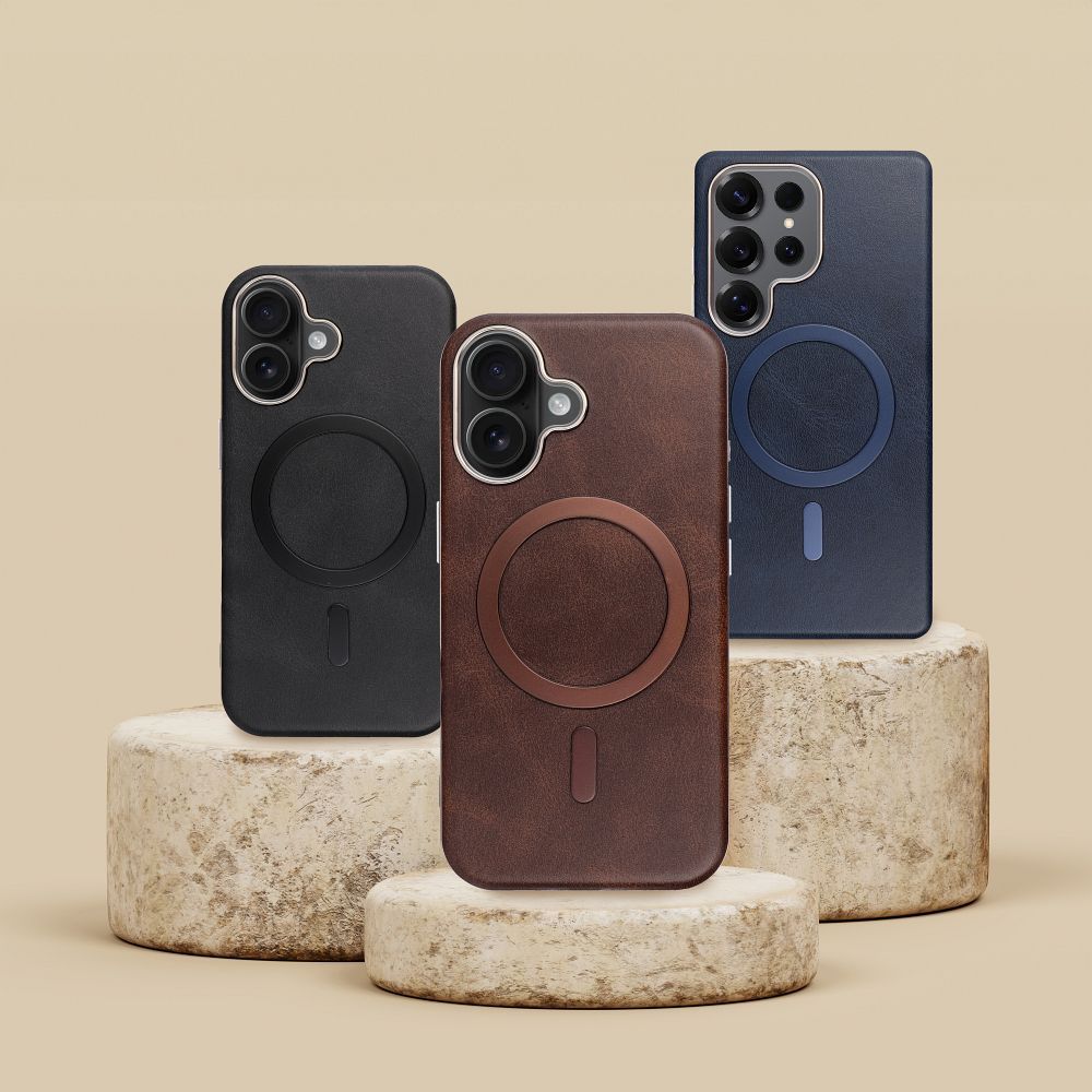 GENTLEMAN MAG COVER Case compatible with MagSafe for IPHONE 16 PRO brown