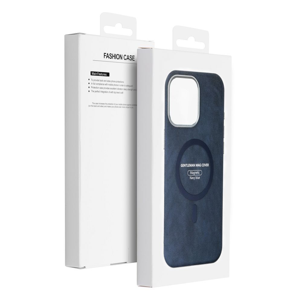 GENTLEMAN MAG COVER Case compatible with MagSafe for IPHONE 15 PRO navy blue