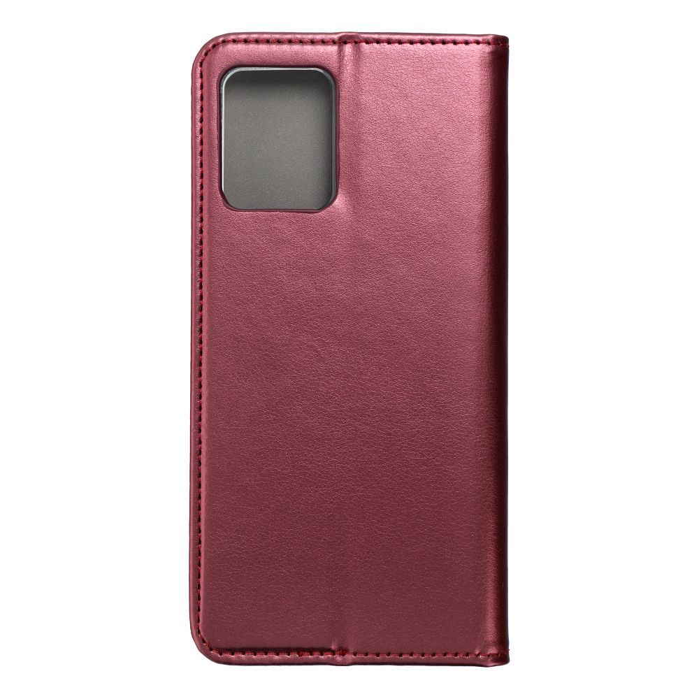 SMART MAGNETO Book case for MOTOROLA G54 burgundy