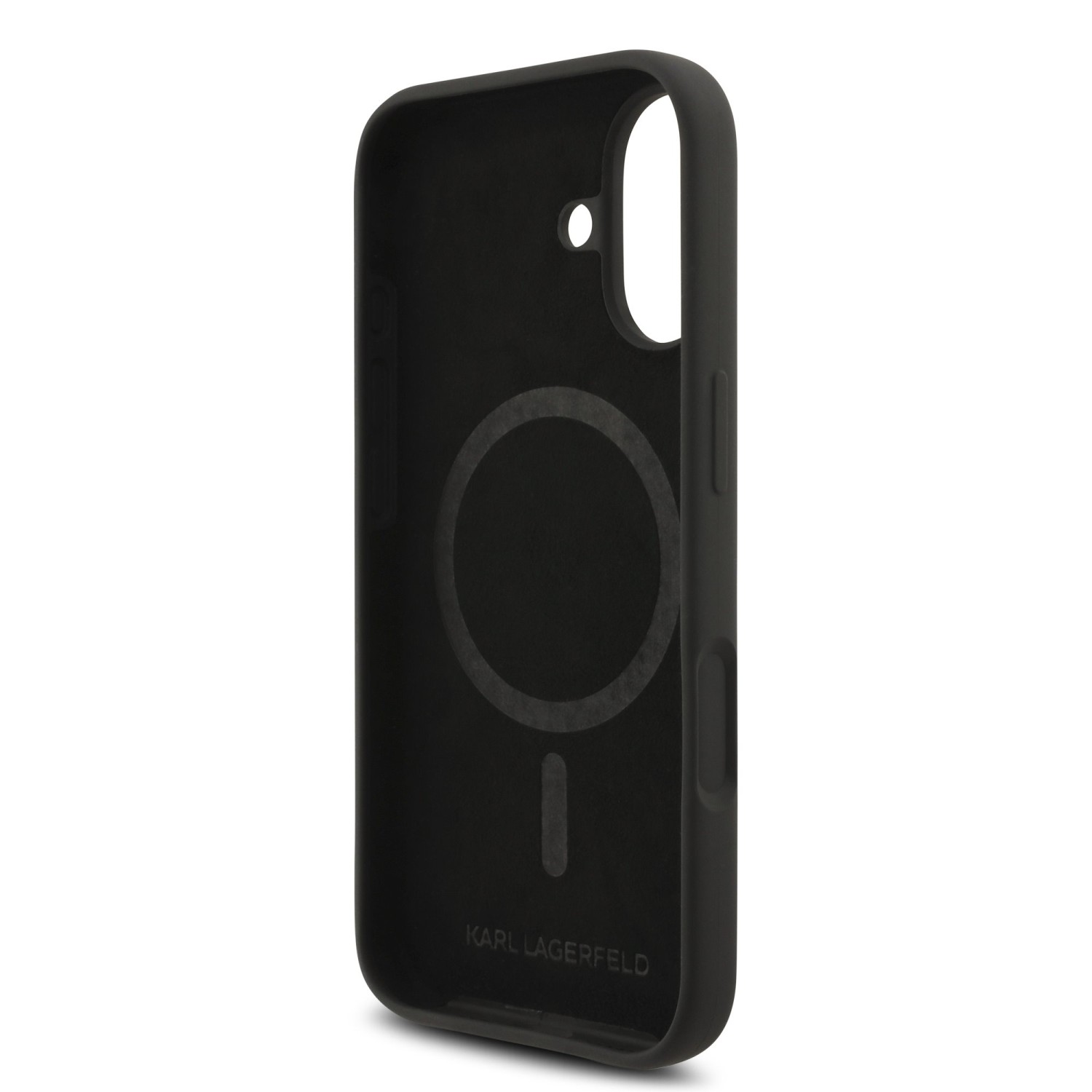 Karl Lagerfeld Liquid Silicone Karl and Choupette MagSafe Zadní Kryt pro iPhone 17 Black