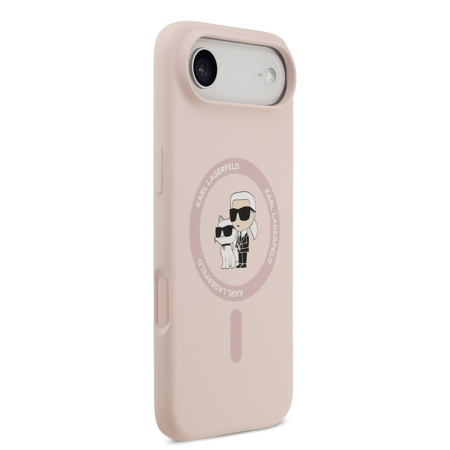 Karl Lagerfeld Liquid Silicone Karl and Choupette MagSafe Zadní Kryt pro iPhone 17 Air Pink