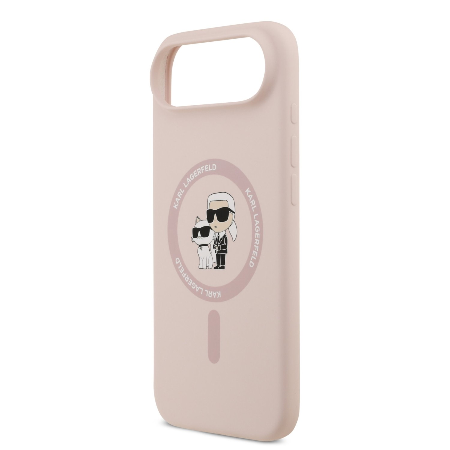 Karl Lagerfeld Liquid Silicone Karl and Choupette MagSafe Zadní Kryt pro iPhone 17 Air Pink