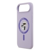 Karl Lagerfeld Liquid Silicone Karl and Choupette MagSafe Zadní Kryt pro iPhone 17 Air Purple