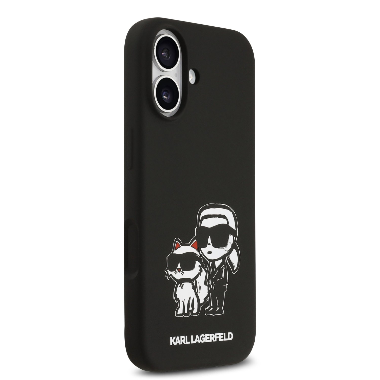Karl Lagerfeld Liquid Silicone K&CH Sketch MagSafe Zadní Kryt pro iPhone 17 Black