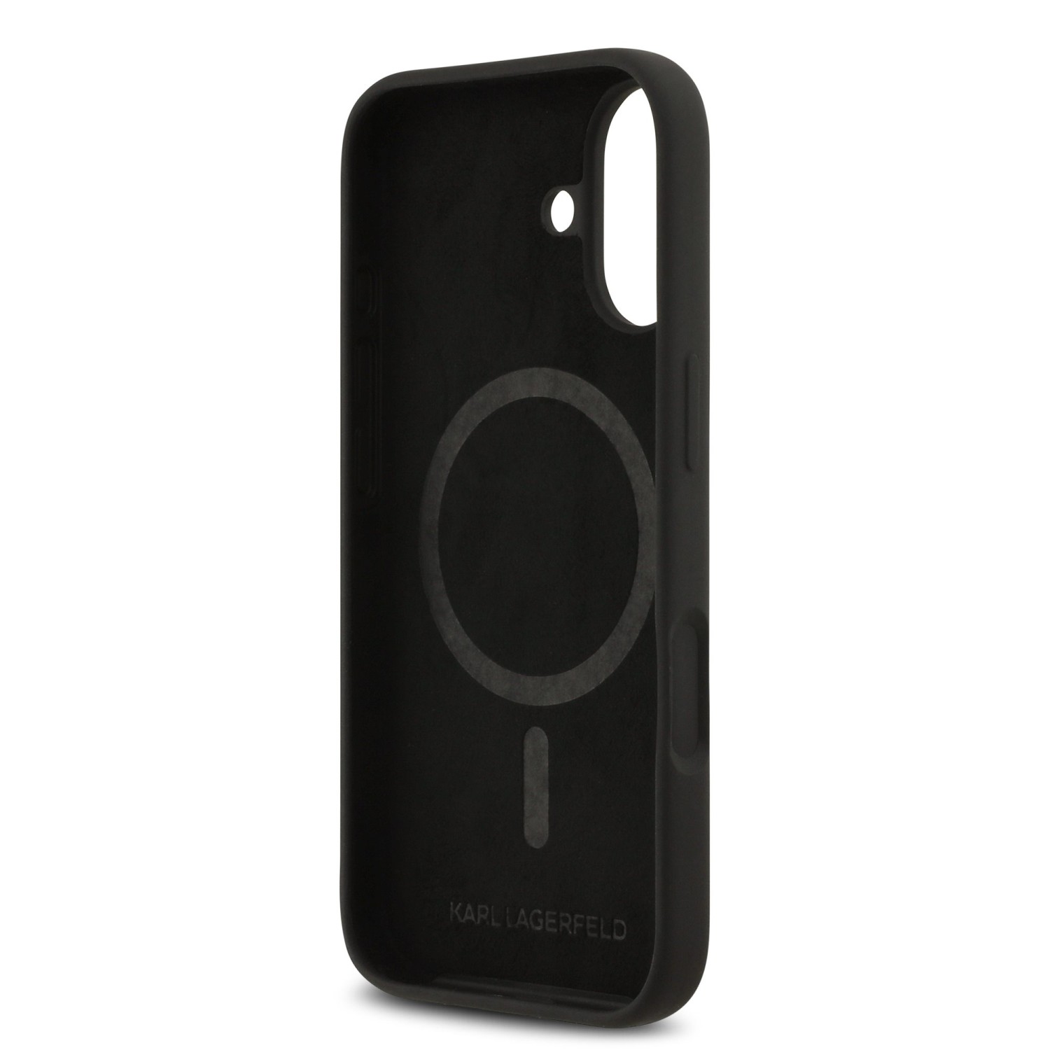 Karl Lagerfeld Liquid Silicone K&CH Sketch MagSafe Zadní Kryt pro iPhone 17 Black