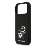 Karl Lagerfeld Liquid Silicone K&CH Sketch MagSafe Zadní Kryt pro iPhone 17 Pro Max Black