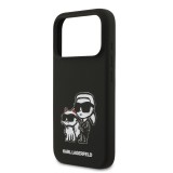Karl Lagerfeld Liquid Silicone K&CH Sketch MagSafe Zadní Kryt pro iPhone 17 Pro Black