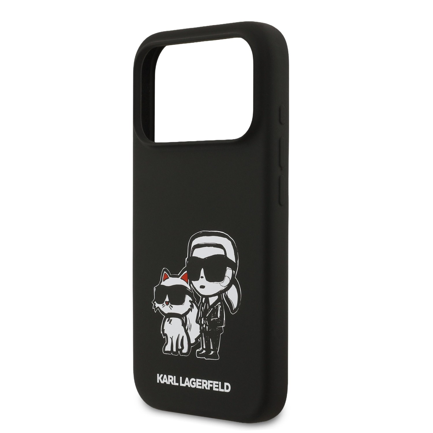 Karl Lagerfeld Liquid Silicone K&CH Sketch MagSafe Zadní Kryt pro iPhone 17 Pro Black