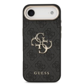 Zadní kryt Guess PU Leather 4G Metal Logo Gold Frame pro Apple iPhone Air, černá
