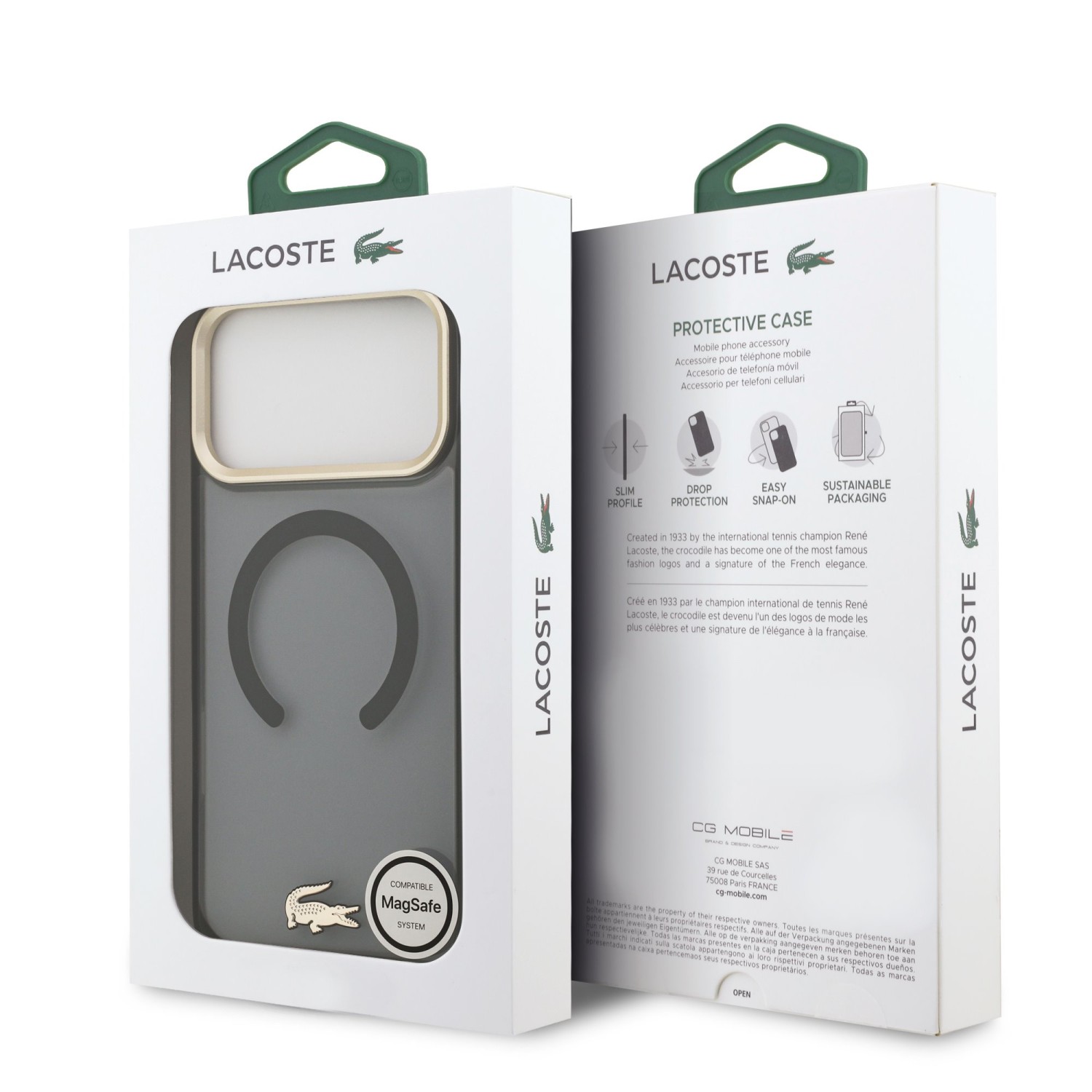 Lacoste PC/TPU Frosted Finish Gold Logo MagSafe Zadní Kryt pro iPhone 17 Pro Max Black