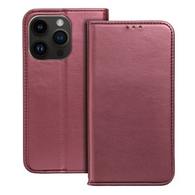 flipové pouzdro Smart Magneto pro Apple iPhone 17 Pro Max, vínová