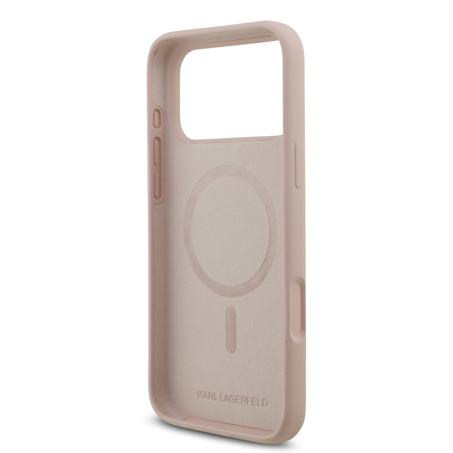 Karl Lagerfeld Liquid Silicone Double Heads MagSafe Zadní Kryt pro iPhone 17 Pro Max Pink