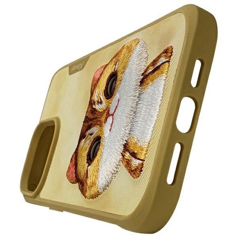 Zadní kryt NIMMY case BIG EYED PET 2.0 Cat Pro Apple iPhone 15 Pro Max, khaki