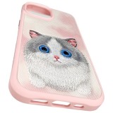 Zadní kryt NIMMY case BIG EYED PET 2.0 Cat Pro Apple iPhone 16 Pro, růžová