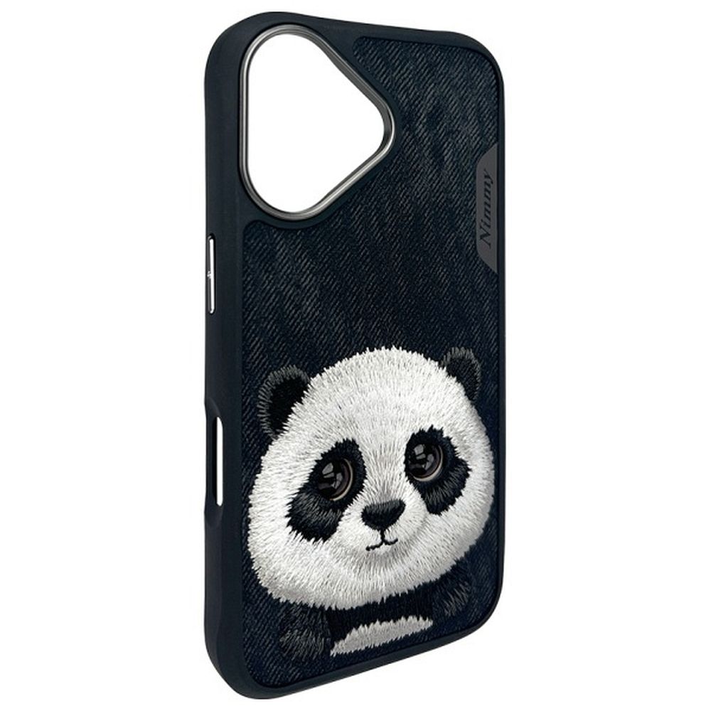 Zadní kryt NIMMY case BIG EYED PET 2.0 Panda pro Apple iPhone 16 Pro Max, černá