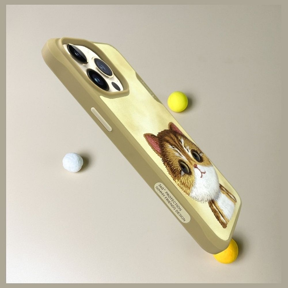 Zadní kryt NIMMY case BIG EYED PET 2.0 Cat Pro Apple iPhone 16 Pro Max, khaki