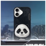 Zadní kryt NIMMY case BIG EYED PET 2.0 Panda pro Apple iPhone 16 Pro, černá