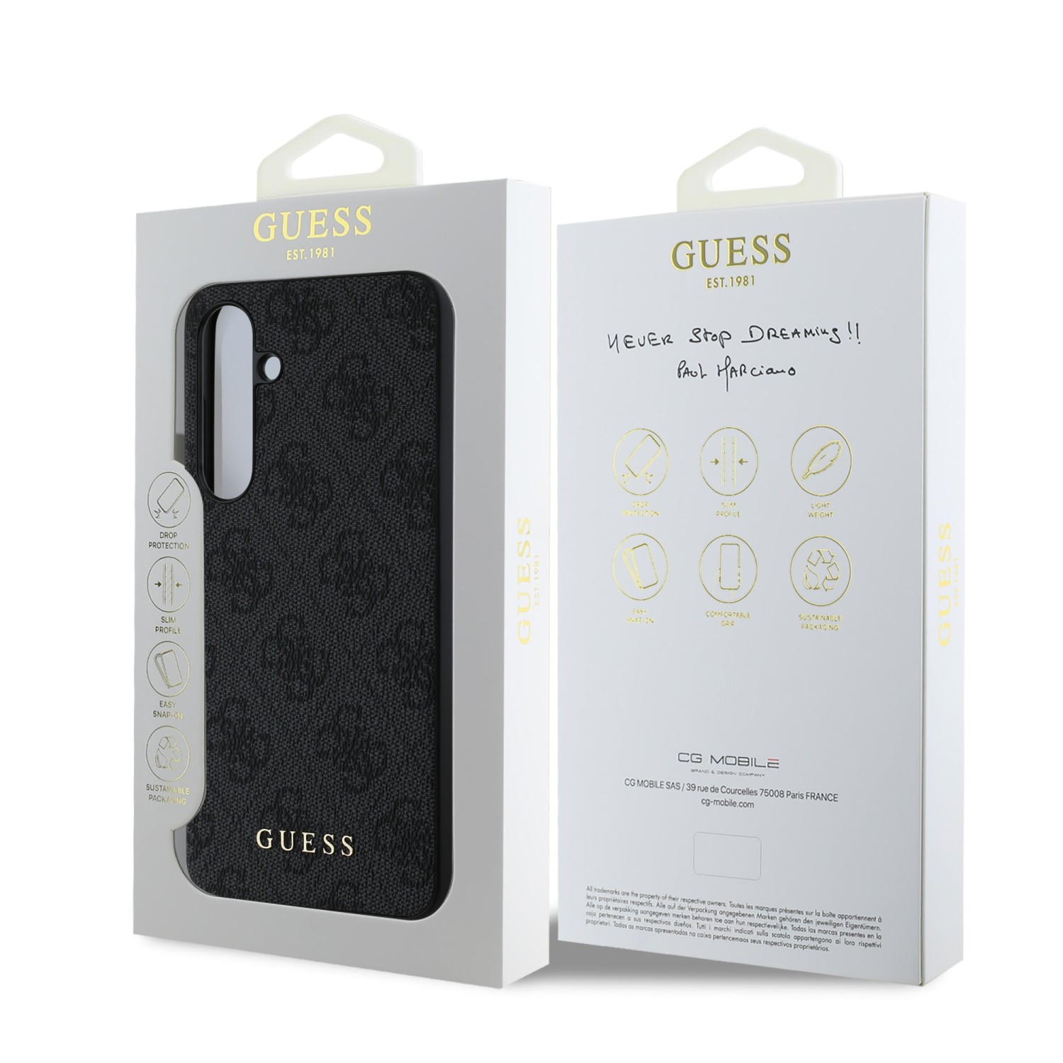 Guess 4G Zadní Kryt pro Samsung Galaxy S24 FE Grey